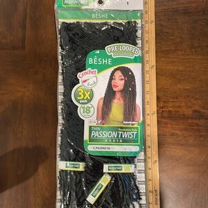 Beshe Passion Twist 18” color 1  Synthetic Braiding Hair
